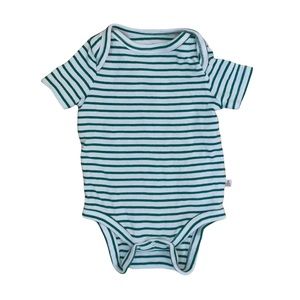 🌟3/$15🌟 baby GAP Short Sleeved Bodysuit Green White Striped Newborn Baby 0-3M